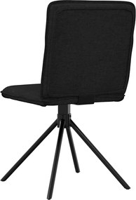 vidaXL Καρέκλες Τραπεζαρίας 6 τεμ. Μαύρες Υφασμάτινες