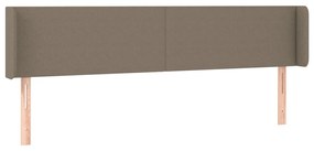 vidaXL Κεφαλάρι Κρεβατιού LED Taupe 163x16x78/88 εκ. Υφασμάτινο