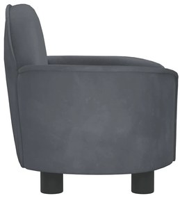 vidaXL Κρεβάτι Σκύλου Σκούρο Γκρι 66 x 40 x 45 εκ. Βελούδινο