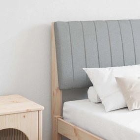 vidaXL Ταπετσαρισμένο κεφαλάρι Ανοιχτό γκρι 160 cm