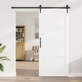 vidaXL Εσωτερική Πόρτα 'ORKDAL' Λευκή 93x211x4 εκ. Σολίδικη Πόρτα από Πεύκο