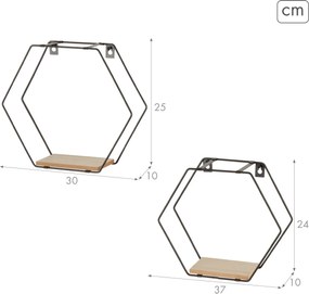 Ράφια Max Home Σίδερο Ξύλο MDF 30 X 27 X 10 CM (x6)