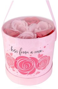 Καλάθι Δώρου Kiss From A Rose ACNT-3555474 Με 6 Τριαντάφυλλα 19cm Από Νιφάδες Σαπουνιού Των 6gr Accentra