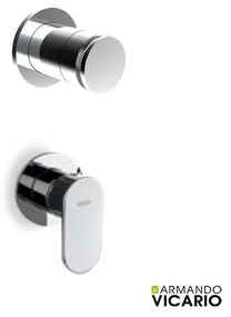 Armando Vicario Slim Chrome Μίκτης Εντοιχισμού 1 Εξόδου+εκτροπέας περιστροφικός 500050-100 34374-100