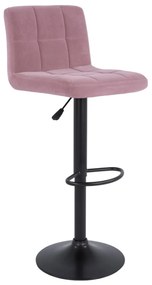 Bar Stool Diana  Velvet Rotten Apple &amp; Black Matte Frame 44x40x110cm