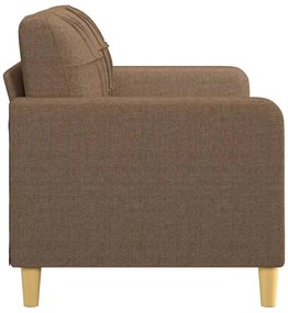 vidaXL Καναπές Διθέσιος Καφέ 140 εκ. Υφασμάτινος