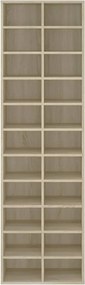 vidaXL Παπουτσοθήκη Sonoma Δρυς 54 x 34 x 183 εκ. Επεξεργασμένο Ξύλο