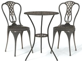 vidaXL Σετ Επίπλων Bistro 3 Τεμαχίων Μπρονζέ από Χυτό Αλουμίνιο
