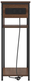 vidaXL Κομοδίνο Καφέ δρυς 41 x 28 x 76 εκ. Επεξεργασμένο ξύλο