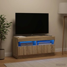 vidaXL Ντουλάπα LED Τηλεόρασης Sonoma Δρυς Επεξεργασμένο Ξύλο