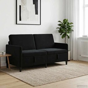 vidaXL Καναπές με Αποθήκευση Μαύρο 172 x 78 x 87 εκ Πολυεστέρας