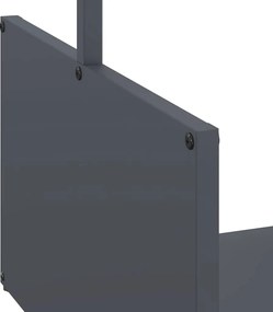 vidaXL Ράφι Καυσόξυλων Ανθρακί 40x40x40 εκ. Χάλυβας ψυχρής έλασης