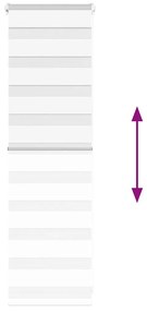 vidaXL Ζέβρα τυφλή Λευκό Πλάτος υφάσματος 35,9 εκ. Πολυεστέρας