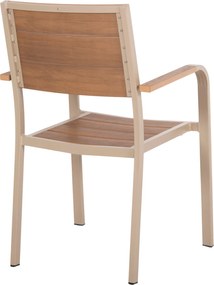 ΠΟΛΥΘΡΟΝΑ ΑΛΟΥΜΙΝΙΟΥ SAGA HM5127.04 ΣΑΜΠΑΝΙ ΜΕ POLYWOOD 55x52x86Yεκ.