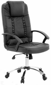 Καρέκλα γραφείου Berwyn 856, Μαύρο, 112x64x60cm, 15 kg, Με ρόδες, Με μπράτσα, Μηχανισμός καρέκλας: Κλίση | Epipla1.gr