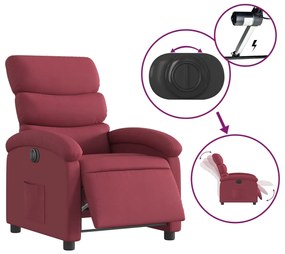 vidaXL Πολυθρόνα Ανακλινόμενη Ηλεκτρική Μπορντό Υφασμάτινη