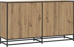 vidaXL Πλαϊνό γραφείο Artisan Δρυς 134 x 35 x 76 εκ.