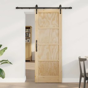 vidaXL Συρόμενη Πόρτα με Σετ Χαρτοκιβωτίου 'ORKDAL' - Μασίφ Ξύλο Πεύκου