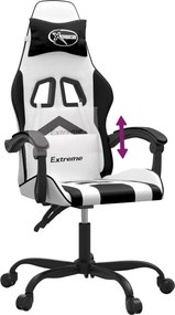 vidaXL Καρέκλα Gaming Λευκό/Μαύρο από Συνθετικό Δέρμα