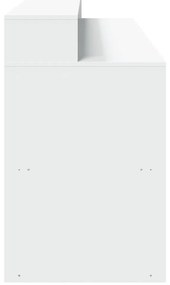 vidaXL Γραφείο με LED Λευκό 200x55x91 εκ. από Επεξεργασμένο Ξύλο