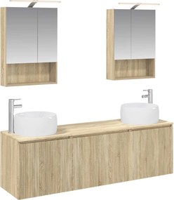 vidaXL Σετ Ντουλαπιών Μπάνιου 5 pcs Sonoma Δρυς Επεξεργασμένο Ξύλο