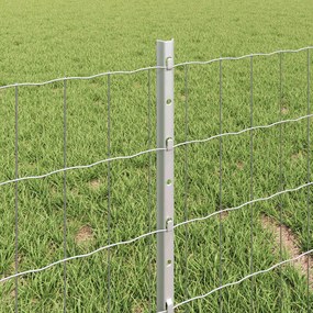 vidaXL Περίφραξη Euro με Στήλη 10 x 0,4 m Γαλβανισμένος Χάλυβας Ασημί