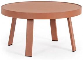 Τραπέζι Μέσης Spyro Στρογγυλό Κόκκινο 71x71x38 εκ. - Καφέ