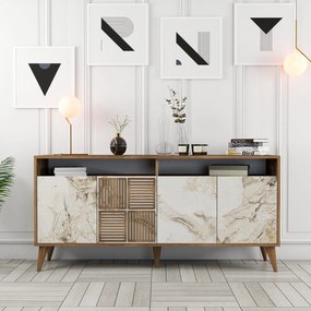 Console Milan 160 - Walnut, White Marble Walnut
White Marble