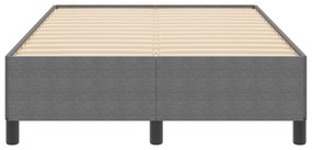 vidaXL Κρεβάτι Φωτεινό Γκρι 120x190 εκ Καπιτονέ Ύφασμα