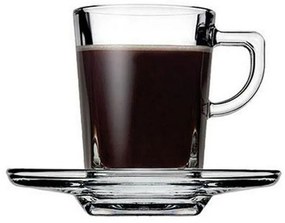 Φλυτζάνι Εσπρέσσο Με Πιατάκι Carre Sp95754K6 Clear Espiel Glass