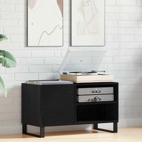 vidaXL Μαύρη Ντουλάπα Δίσκων από Σφένδαμο 84,5x38x48 εκ. Κατεργασμένο Ξύλο