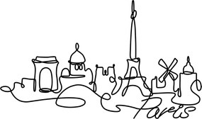 Decorative Metal Wall Accessory Paris Black