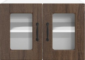 vidaXL Ραφιέρα τοίχου PORTO 2 pcs Καφέ δρυς Επεξεργασμένο Ξύλο
