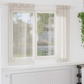 vidaXL Κουρτίνα βυσσινί 2 pcs Άμμος 175 x 140 εκ. Πολυεστέρας