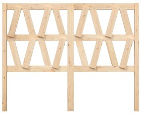 vidaXL Κεφαλάρι Κρεβατιού 146 x 4 x 100 εκ. από Μασίφ Ξύλο Πεύκου