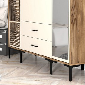 Τετραφυλλη Ντουλαπα Λευκο KUMSAL 47.5x160x201.4