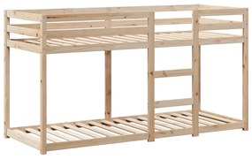 vidaXL Κουκέτα με Οροφή 75x190 εκ. από Μασίφ Ξύλο Πεύκου