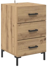 vidaXL Κομοδίνο Artisan Oak 40 x 40 x 66 εκ. Επεξεργασμένο ξύλο