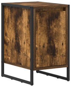 vidaXL Κομοδίνο Καπνιστό Δρύς 39,5 x 30 x 50 εκ Επεξεργασμένο ξύλο