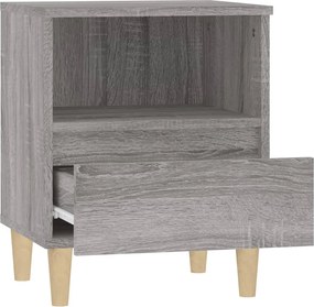 vidaXL Κομοδίνο Γκρι Sonoma 40x35x50 εκ.