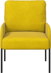 vidaXL Καναπέδες με μαξιλάρι 55cm Κίτρινο Κόντρα πλακέ