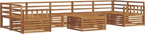 vidaXL Σειρά Καναπέ Εξωτερικού 8 pcs Φυσικό