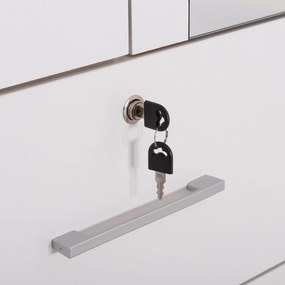 ΝΤΟΥΛΑΠΑ ΜΕ ΚΑΘΡΕΦΤΗ &amp; ΣΥΡΤΑΡΙΑ JARRY HM2485.01 ΛΕΥΚΗ ΜΕΛΑΜΙΝΗ 119x48x183Υεκ