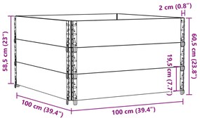 ΖΑΡΝΤΙΝΙΕΡΑ ΚΗΠΟΥ ΜΑΥΡΗ 100X100 ΕΚ. ΑΠΟ ΜΑΣΙΦ ΞΥΛΟ ΠΕΥΚΟΥ 3295432