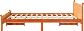 vidaXL Σκελετός Κρεβ. Χωρίς Στρώμα Καφέ Κεριού 150x200 εκ Μασίφ Πεύκο