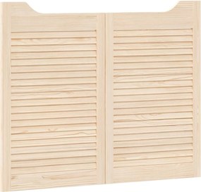 vidaXL Πόρτες Swing 2 pcs Φυσικό Μασίφ Ξύλο Πεύκου