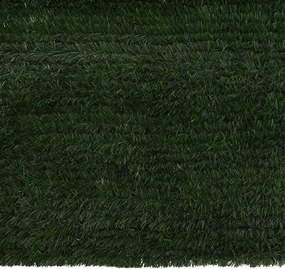 vidaXL Τεχνητός φράκτης Σκούρο Πράσινο 1 x 3 m PVC και Ατσάλι