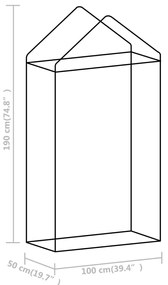 ΘΕΡΜΟΚΗΠΙΟ 0,5 Μ²/1X0,5X1,9 Μ. ΜΕ ΑΤΣΑΛΙΝΟ ΠΛΑΙΣΙΟ 48168