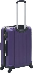 vidaXL Σετ Βαλιτσών Τρόλεϊ με Σκληρό Περίβλημα 3 τεμ. Μοβ από ABS
