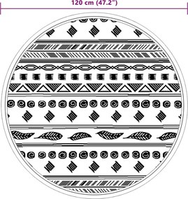 vidaXL Χαλί εξωτερικού χώρου ARAKIL γκρι Ø120 cm PP